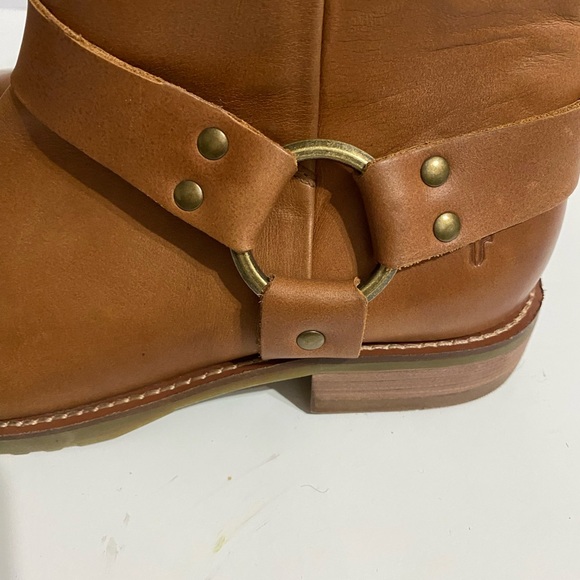 FRYE Veronica Harness Short Booties Women’s 11M Caramel Brown Leather - Picture 6 of 12